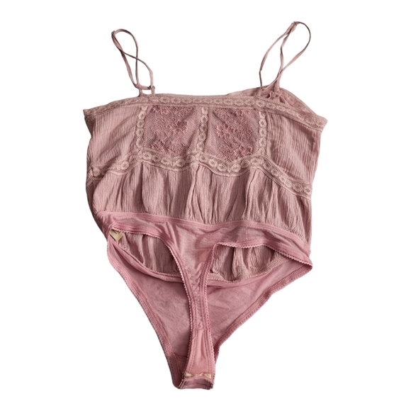 NEW Free People Still The One Thong Lace Bodysuit Mauve XS Free People Intimates - Picture 9 of 16